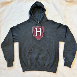 Authentic Harvard Champion Hoodie Gray Medium